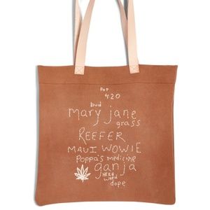 NWOT Stoned Immaculate X Jenean Jenean embroidered Dime Bag Tote